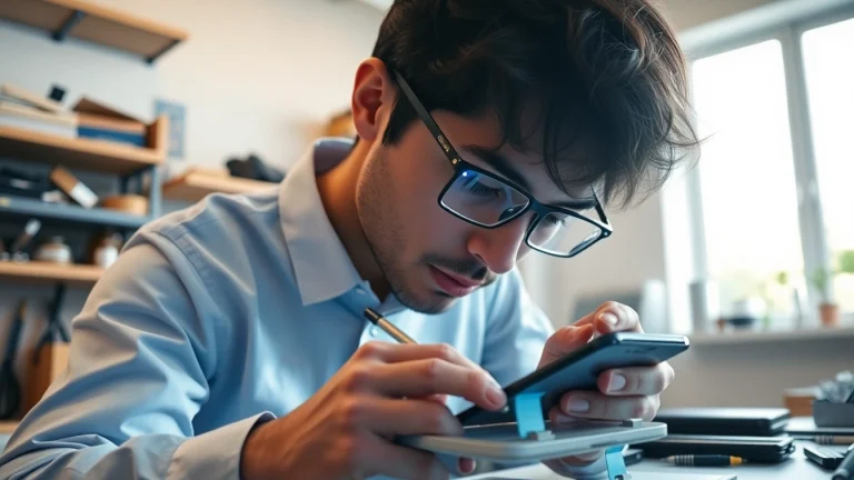 Riparazione cellulari Torino da un tecnico esperto in un laboratorio moderno e organizzato.
