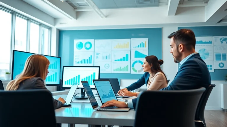 Enhance your competitor analysis with expert teamwork in a modern office setting.