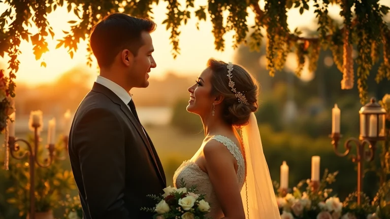 Wedding videographer in Ireland capturing a couple's romantic moment amidst a scenic backdrop.
