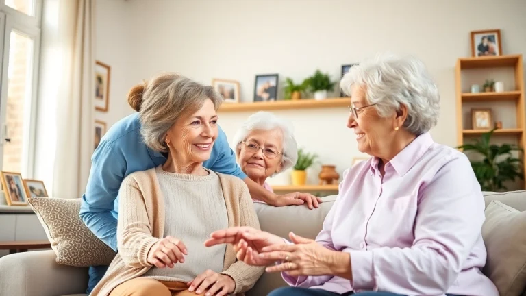 Enhancing austin senior home care with compassionate caregivers assisting seniors in a warm environment.