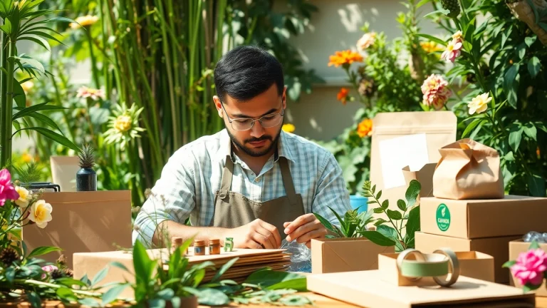 Showcasing eco-friendly packaging solutions from www.sudswild.com in a vibrant nature setting.