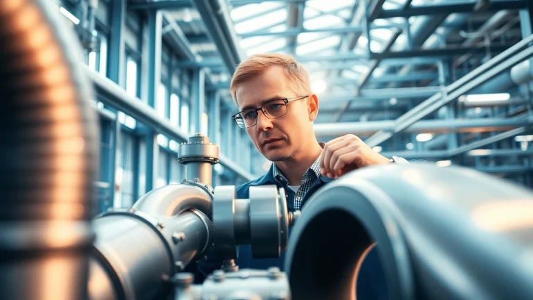 Engineer performing assessments as a leading pipe stress Company in a high-tech environment.