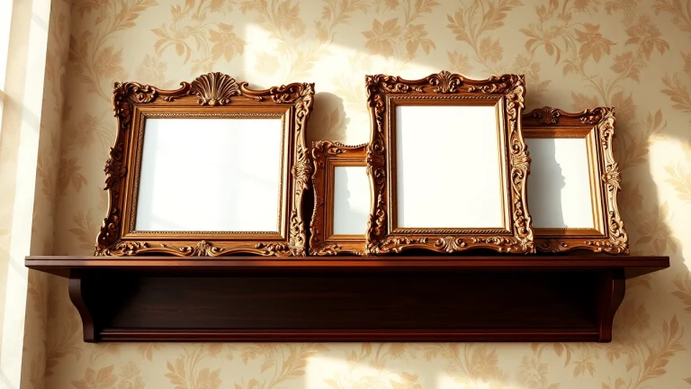Admire the beauty of ornate picture frames with intricate designs highlighting their luxury.