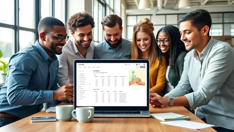 Engaging scene of diverse small business owners discussing Small Business Subscription strategies in a modern office.