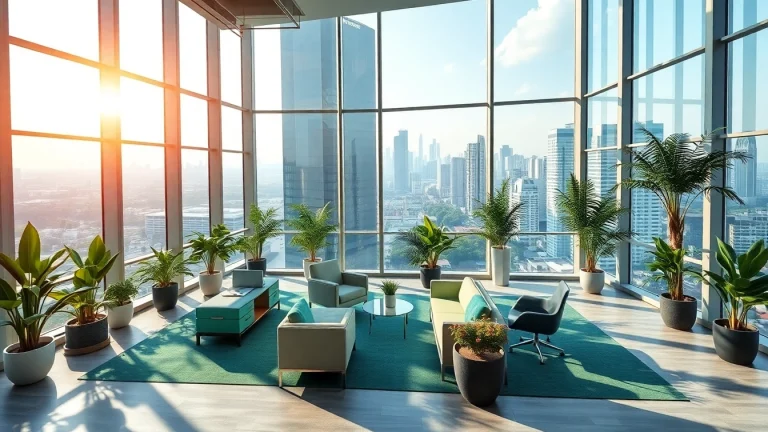 Find inviting commercial space for rent in Bangalore featuring a modern office setting and vibrant interiors.
