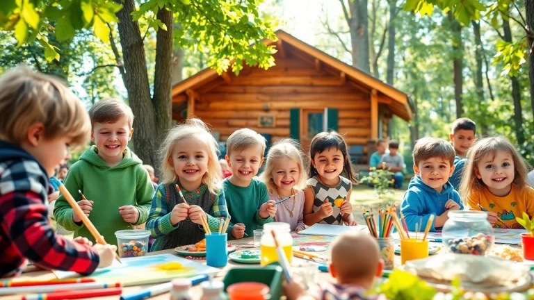 Kids enjoying fun activities at holiday camps, showcasing creativity and friendship.