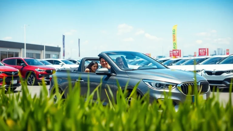 Find Used Vehicles in a professional dealership setting showcasing customer excitement.