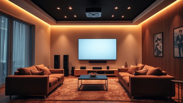 Optimize your experience with home theater installation near me in a modern living room setup.