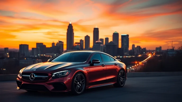 Experience premium car service in Atlanta with luxurious rides and city views.