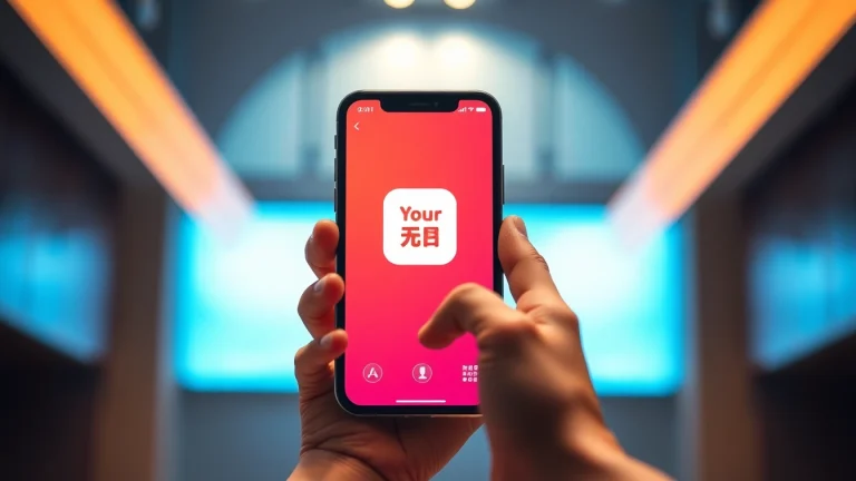 Download the 美洽下载 app interface showcased on a smartphone for seamless user engagement.