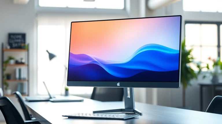 Buy Apple Pro Display XDR in a modern office setup showcasing its sleek design