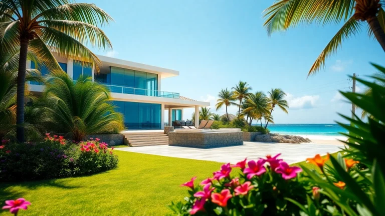 Showcase beautiful beachfront villa to Buy Real Estate Belize in tropical paradise.