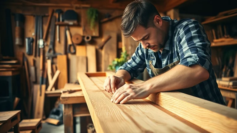 Engaged carpenter shaping wood during a carpentry apprenticeship near me in a well-equipped workshop.