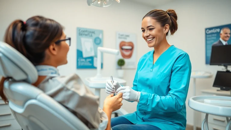 Engaging dental cleanings performed by a hygienist in a bright clinic setting.
