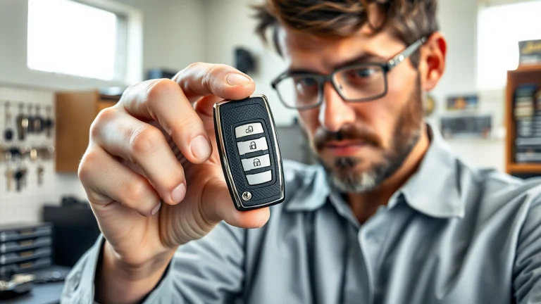Replacing car keys in a locksmith workshop with a focus on advanced replacement car keys.