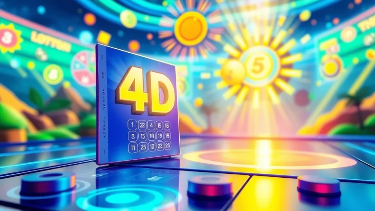 Engaging 4d online lottery experience with vibrant graphics and interactive elements.
