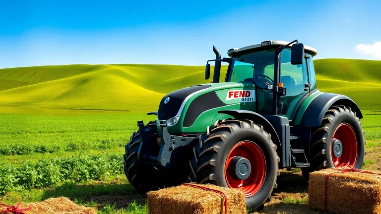 Fendt Traktor effizient im Einsatz auf einem saftig grünen Feld.