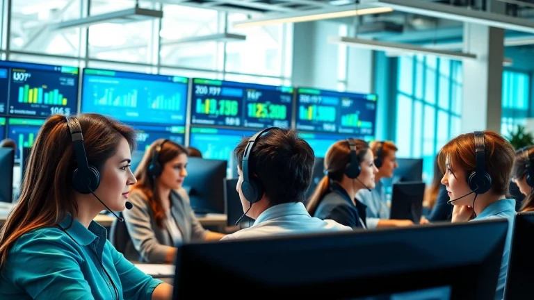 Enhance your best outsourced customer service with professional team engagement in a modern office.
