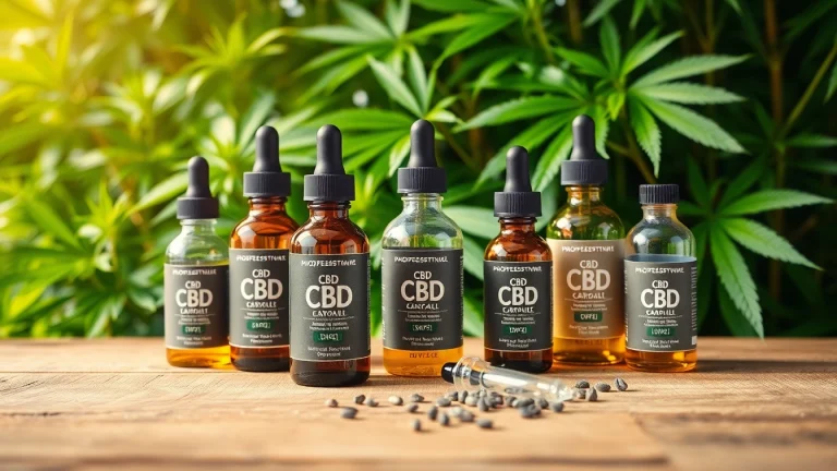 Buy CBD Oil In Mumbai, Maharastra | CannaMeds India features natural CBD oil products on a wooden table.
