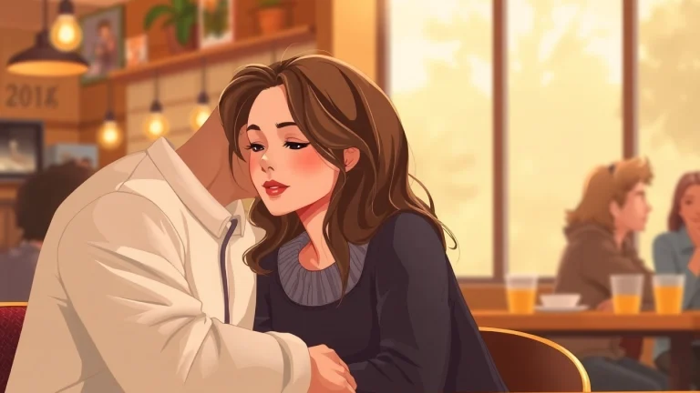 Couple communicating in relationships while enjoying a cozy café atmosphere.