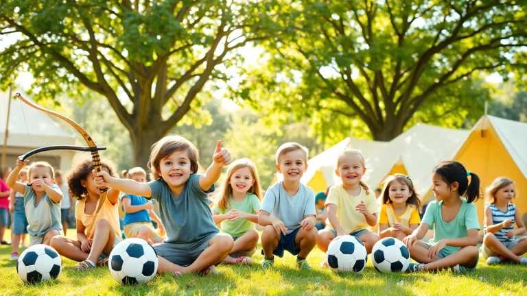 Children enjoying diverse activities at holiday camps, promoting fun and engagement.