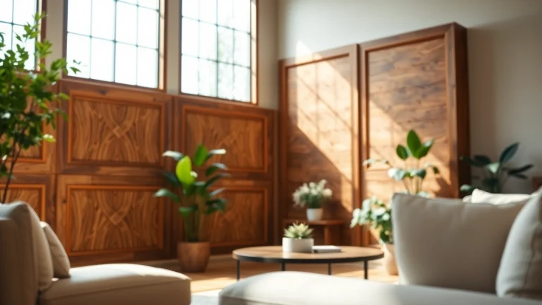 Install wood panel wall usa in a modern cozy living room with natural light and warm colors.